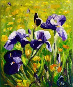 Purple Iris, helenblairsart