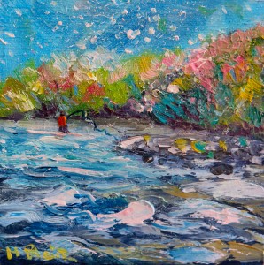 Blossoms by the River, by Helen Blair
