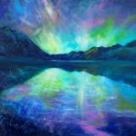 Aurora, Moke Lake by Helen Blair