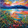 Dunstan Lake Sunset by Helen Blair