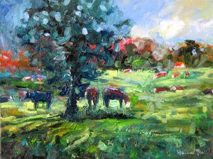 Cows Grazing by Helen Blair