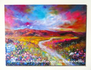 Postcard Magnet - Mountain Prairie Wildflowers by Helen Blair