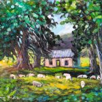 Old Cob Cottage by Helen Blair